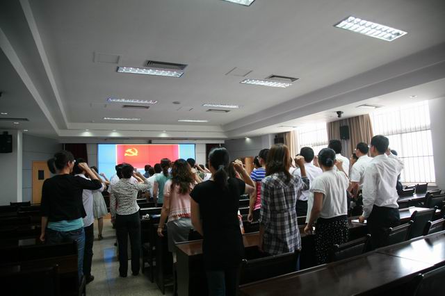 市环保局组织全体党员重温入党誓词